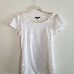Gap mesh sleeve t-shirt
